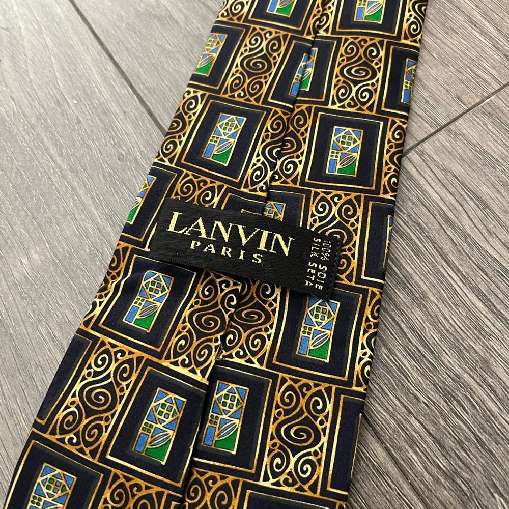 Lanvin Geometric Patterned Tie image 2